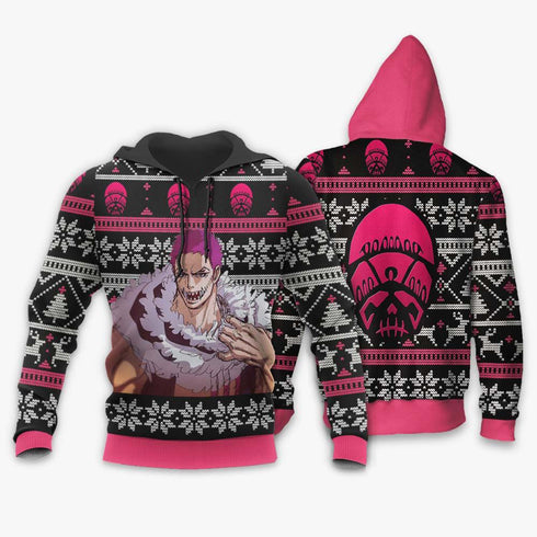 Divesart - Charlotte Katakuri Ugly Christmas villapaita ja huppari Custom One Piece Anime -joululahjat